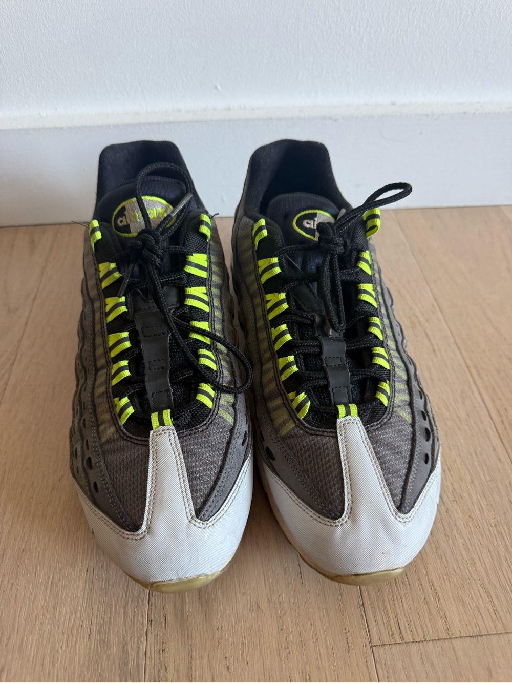 Men's Air Max 95, Kim Jones Collab Black, Gray & Neon Size 11.5